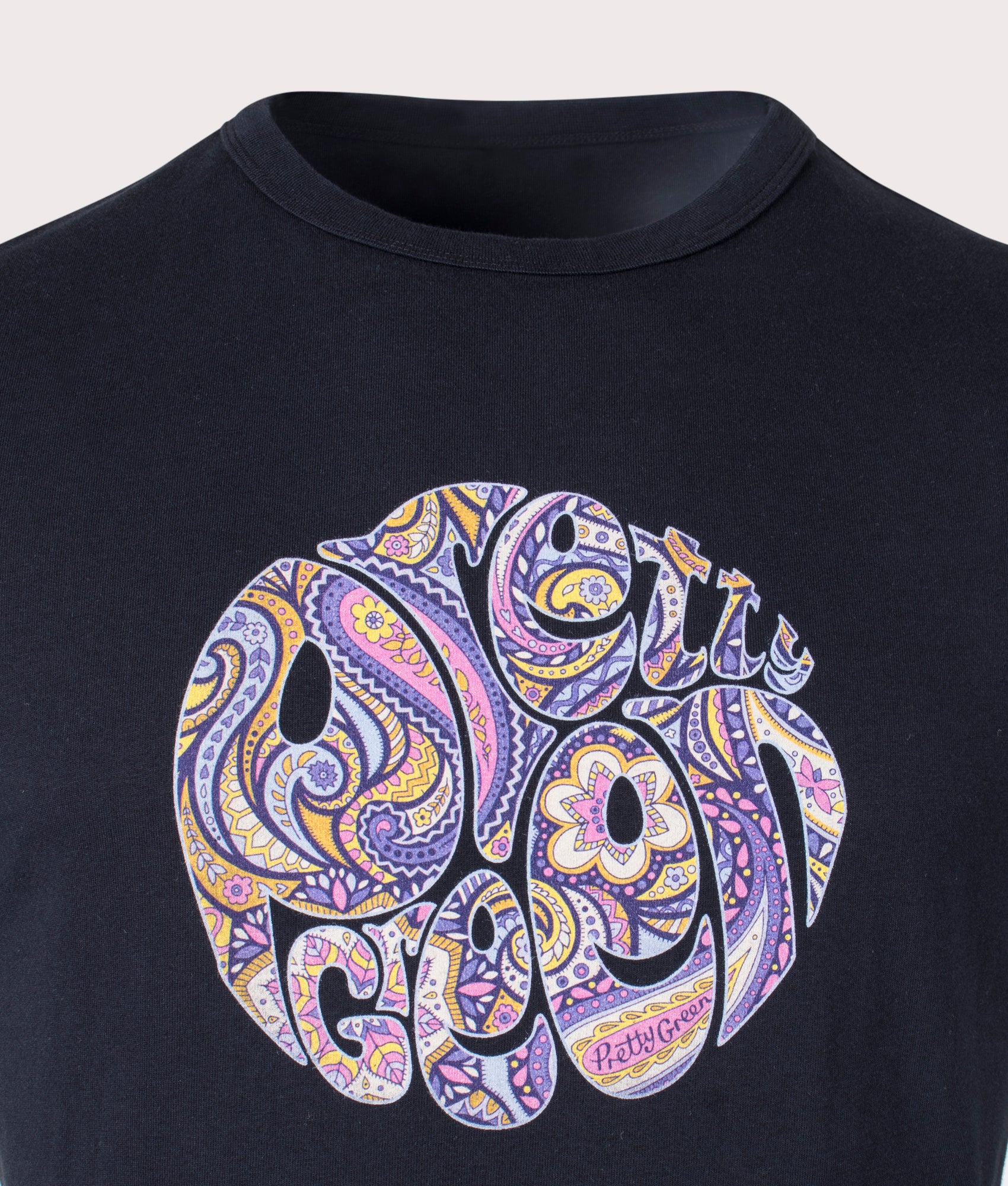 Slim-Fit-Festival-Paisley-Printed-Logo-T-Shirt-Black-Pretty-Green-EQVVS