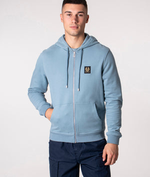 Belstaff Zip Through Hoodie Arctic Blue Belstaff EQVVS