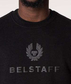 Belstaff-Signature-Crewneck-Sweatshirt-Black/Neon-Yellow-Belstaff-EQVVS