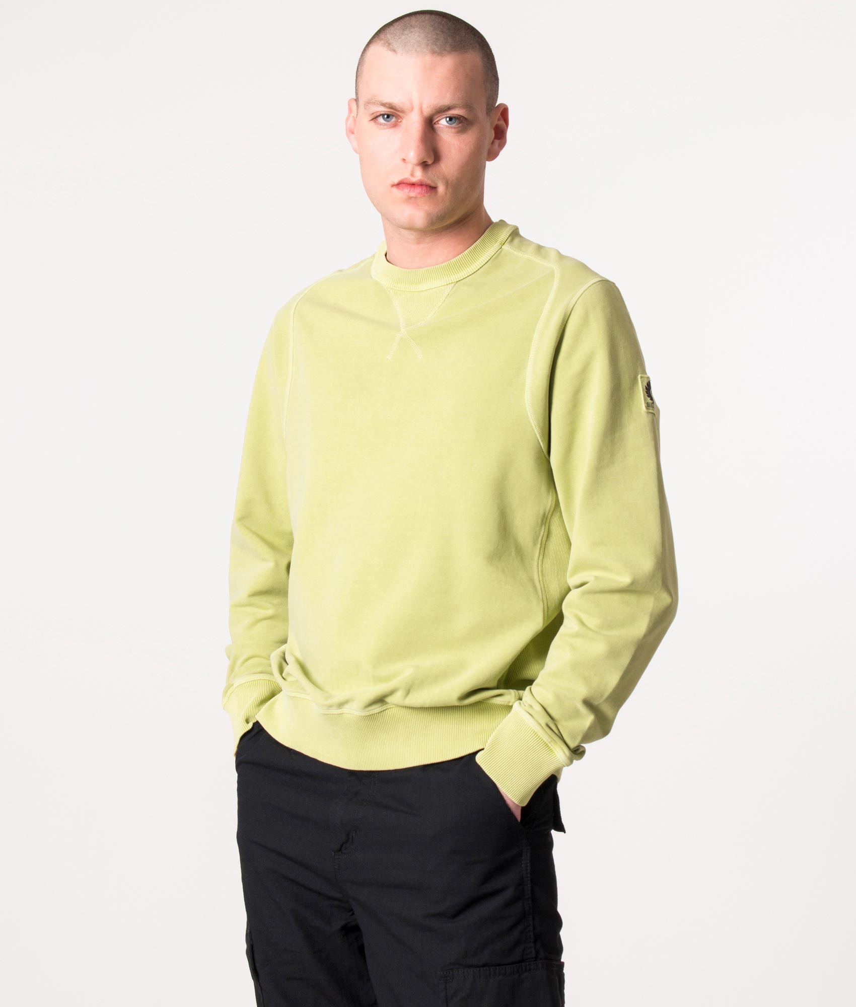 Gibe-Sweatshirt-Lime-Yellow-Belstaff-EQVVS