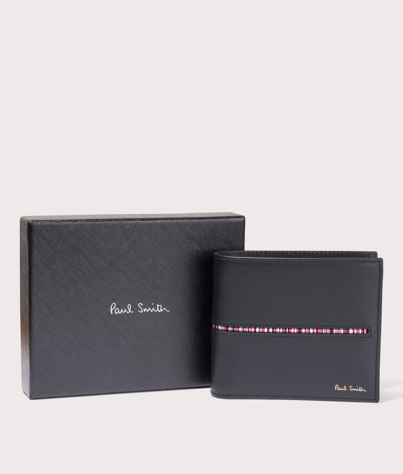 Manchester United Billfold Wallet in Black by Ps Paul Smith at EQVVS wallet and box image