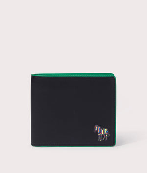 Zebra Billfold Wallet in Black by PS Paul Smith at EQVVS front image
