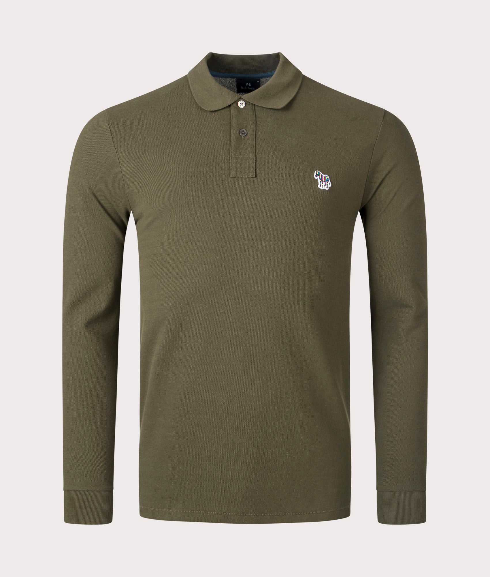 Long-Sleeve-Zebra-Polo-Shirt-Olive-Green-PS-Paul-Smith-EQVVS
