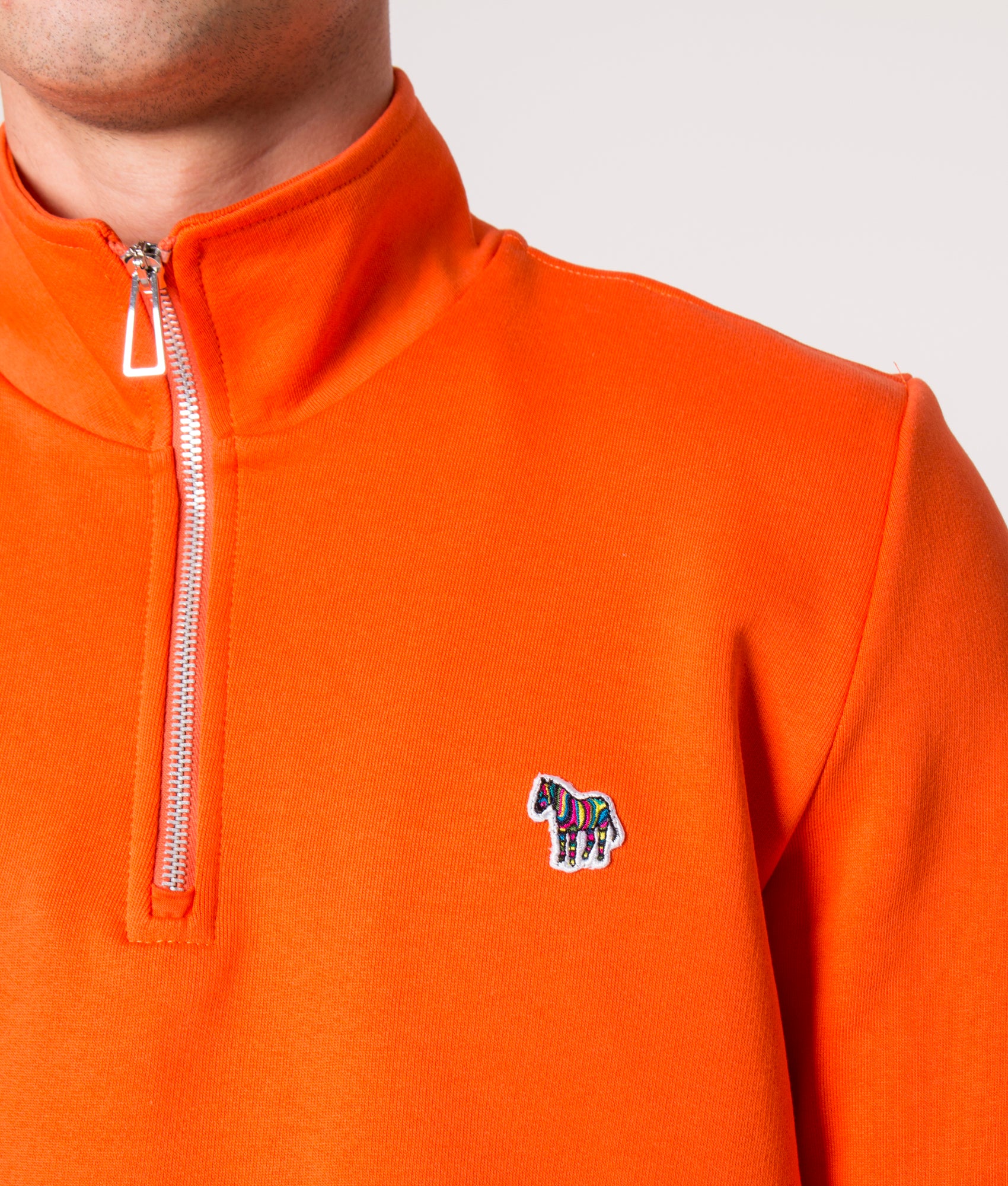 Quarter-Zip-Zebra-Logo-Sweatshirt-Goose-Beak-PS-Paul-Smith-EQVVS