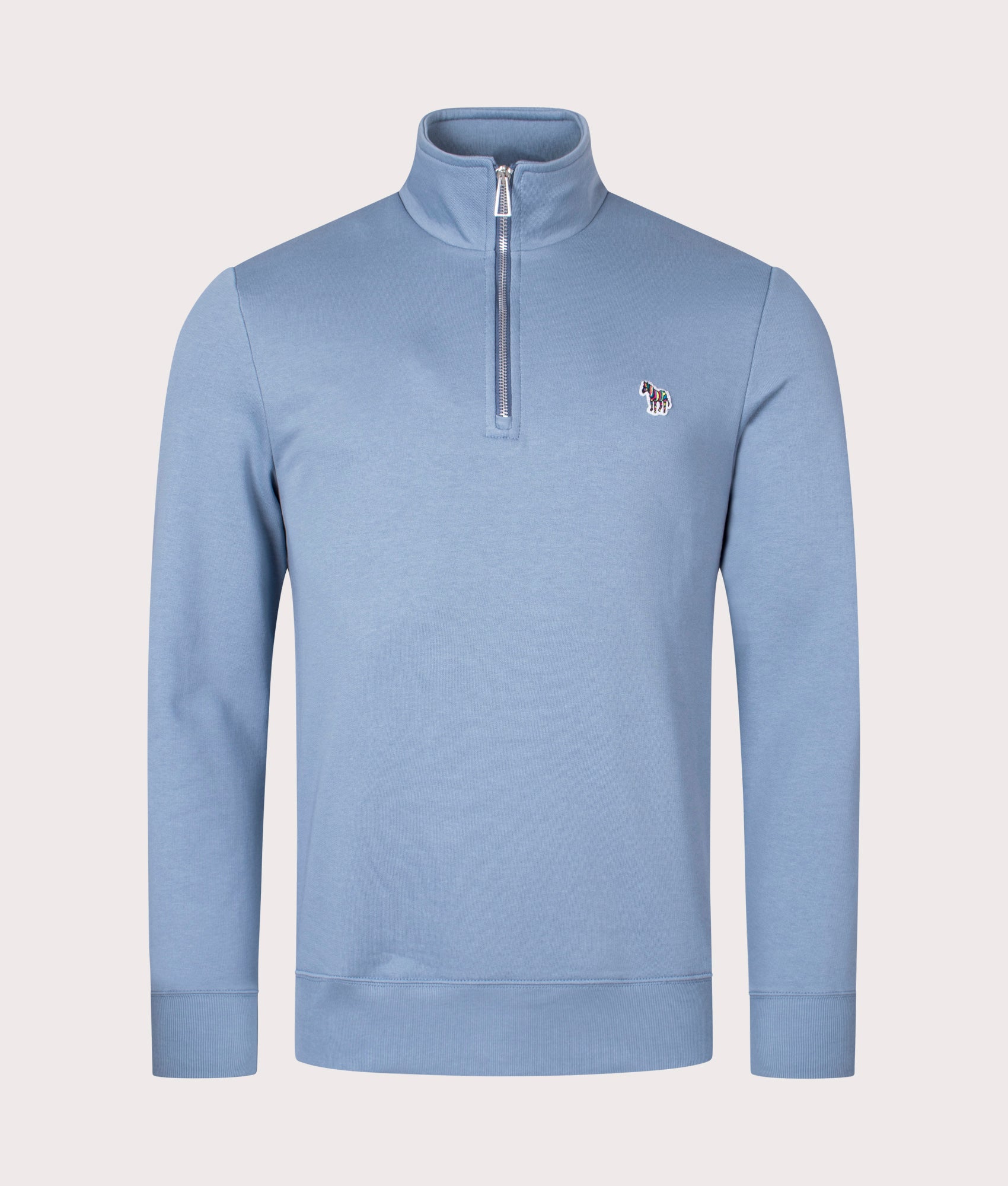 Quarter-Zip-Zebra-Logo-Sweatshirt-Greyish-Blue-PS-Paul-Smith-EQVVS