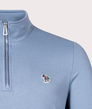 Quarter-Zip-Zebra-Logo-Sweatshirt-Greyish-Blue-PS-Paul-Smith-EQVVS