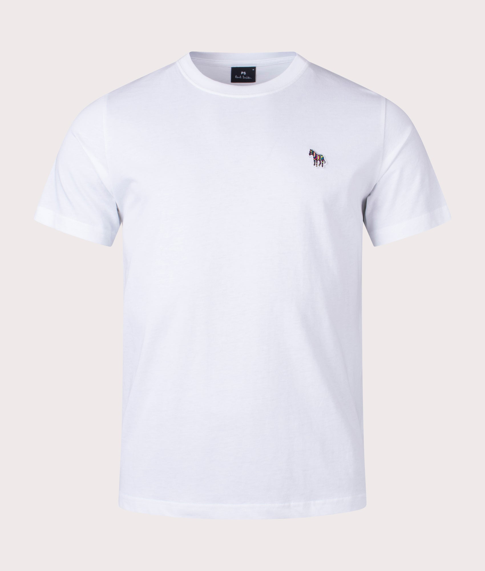 PS Paul Smith Zebra Logo T-Shirt in White at EQVVS Menswear. Front shot.