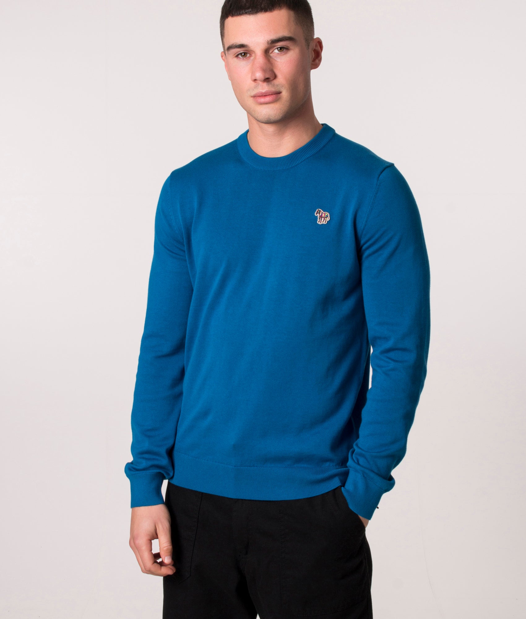 Zebra-Badge-Lightweight-Jumper-Petrol-Blue-PS-Paul-Smith-EQVVS
