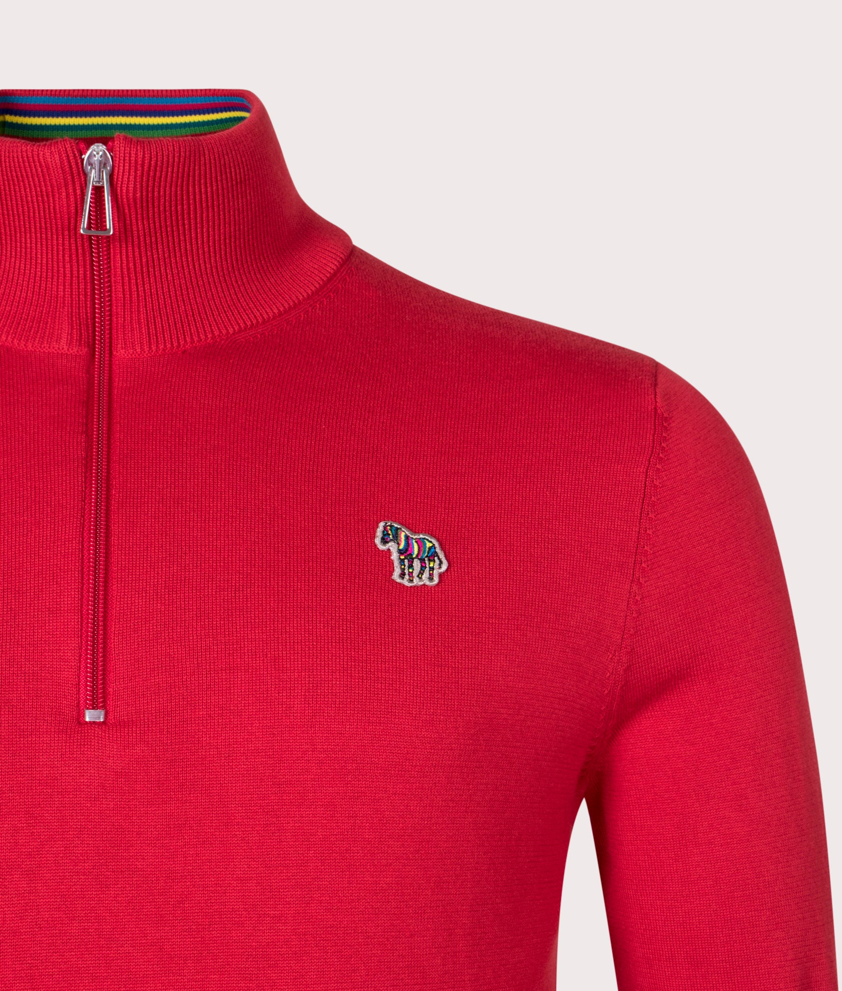 Quarter-Zip-Zebra-Badge-Knit-Blood-PS-Paul-Smith-EQVVS