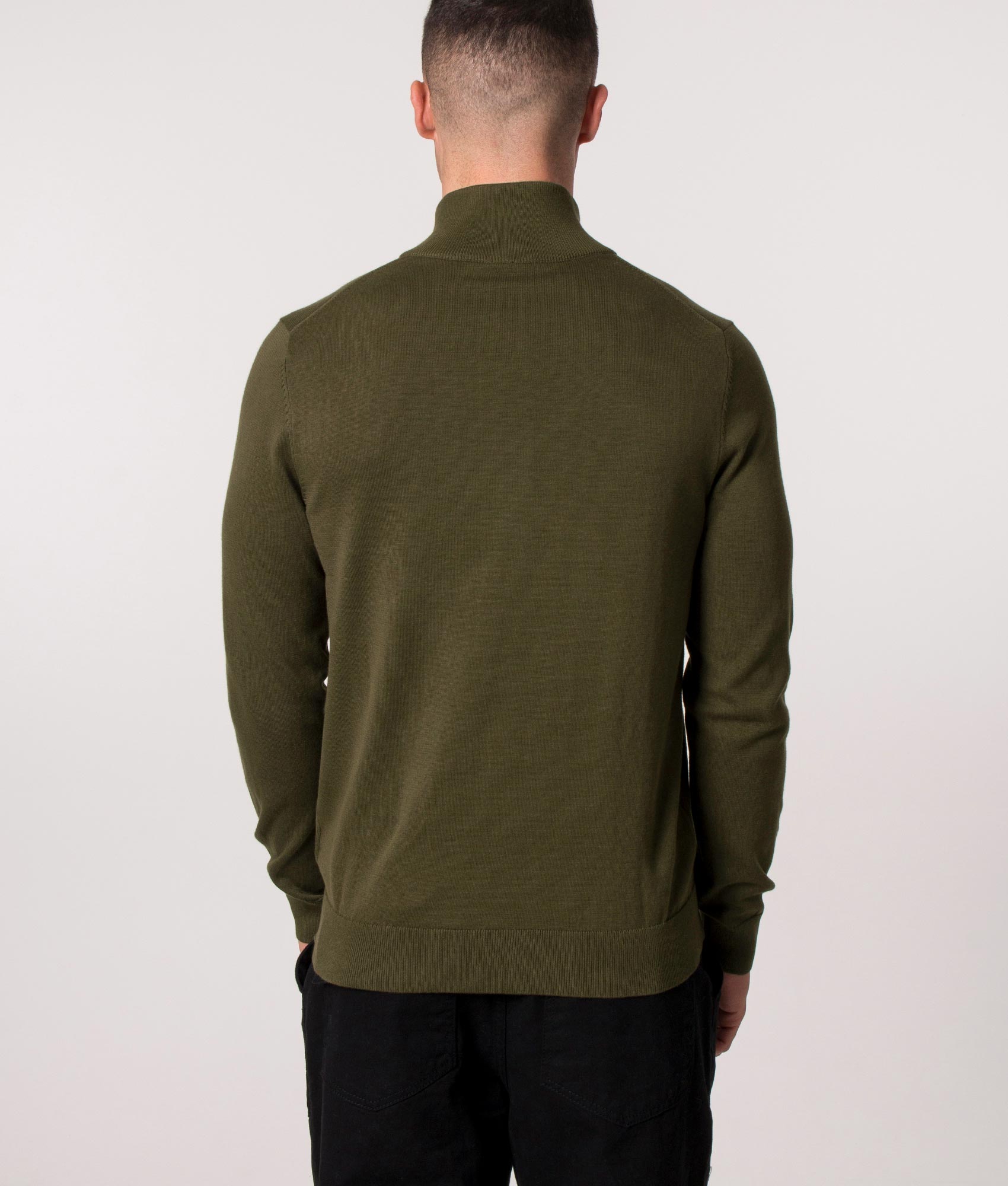 Quarter-Zip-Zebra-Badge-Knit-Olive-Green-PS-Paul-Smith-EQVVS