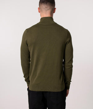 Quarter-Zip-Zebra-Badge-Knit-Olive-Green-PS-Paul-Smith-EQVVS