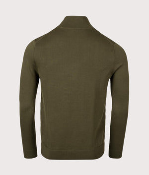 Quarter-Zip-Zebra-Badge-Knit-Olive-Green-PS-Paul-Smith-EQVVS