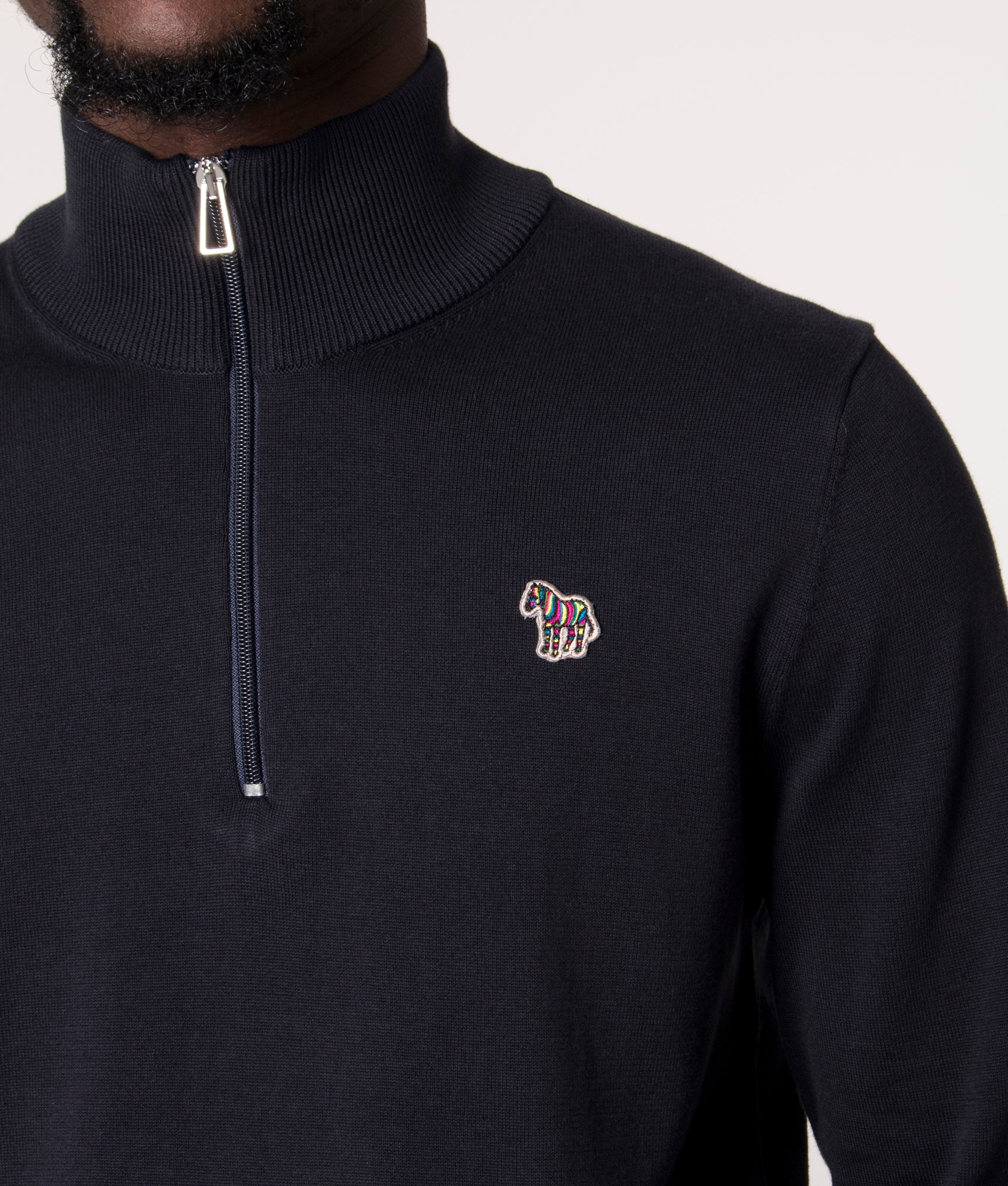 Quarter-Zip-Zebra-Badge-Knit-Very-Dark-Navy-PS-Paul-Smith-EQVVS