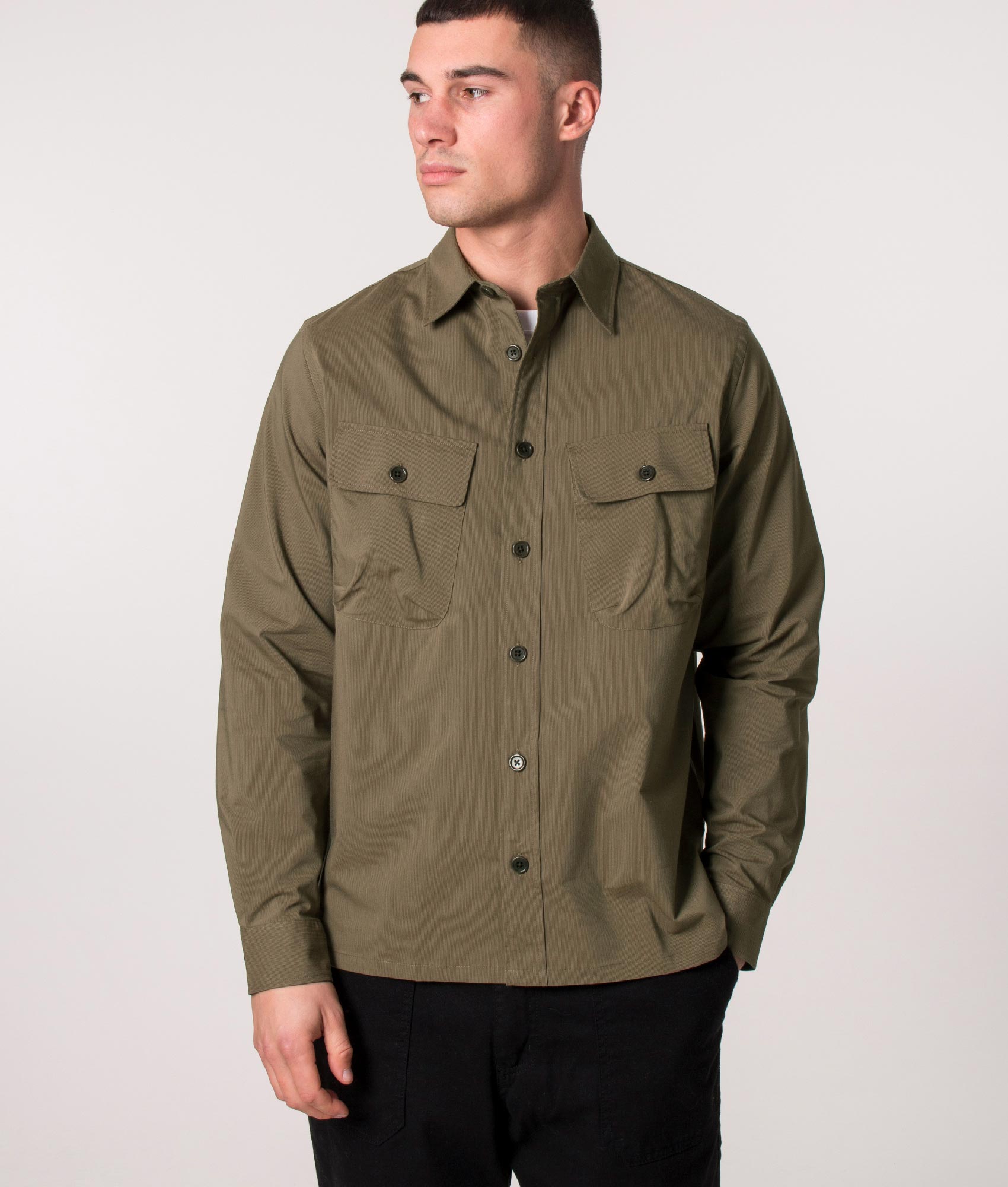Relaxed-Fit-Two-Pocket-Shirt-Military-Green-Paul-Smith-EQVVS