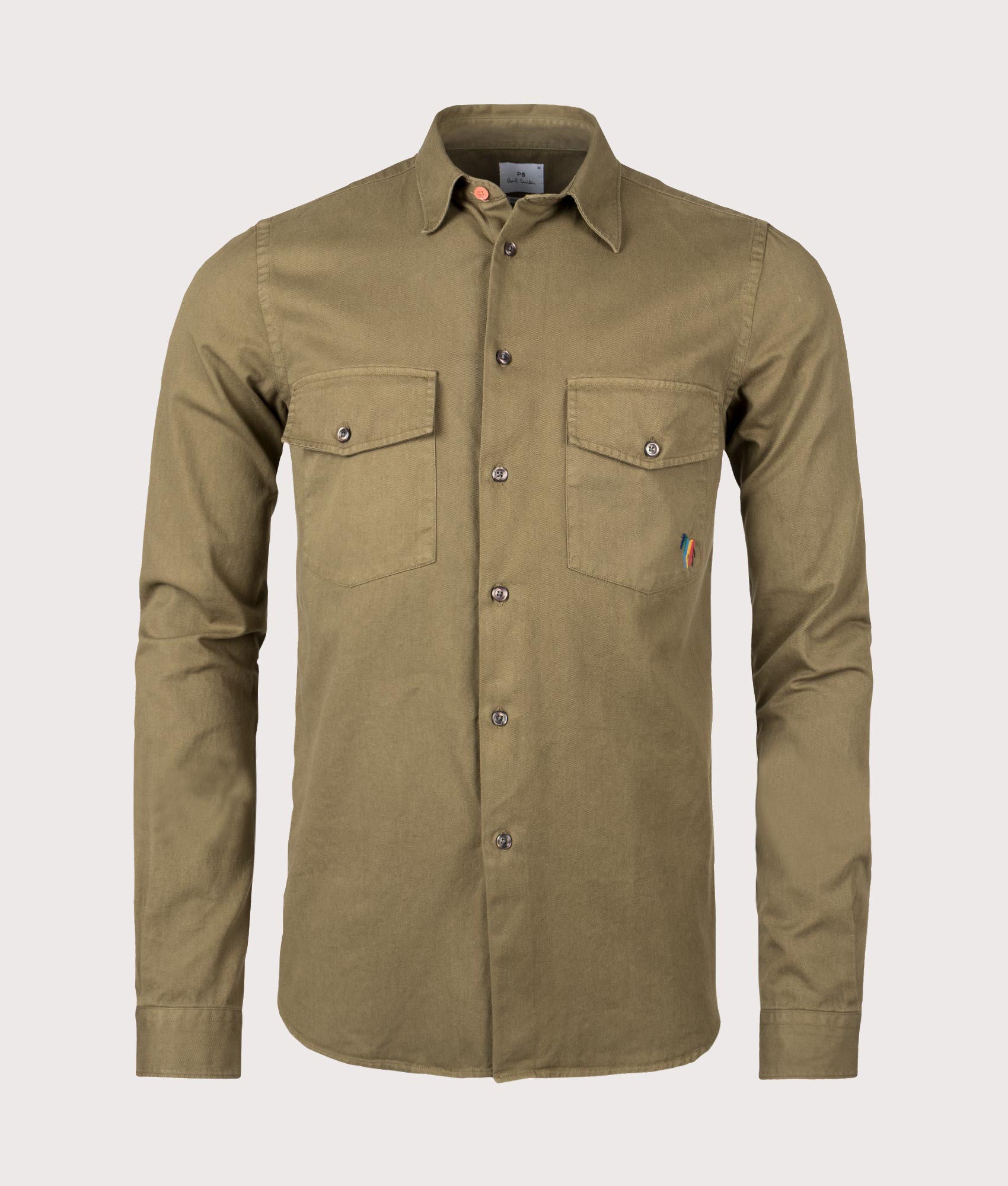Broad-Stripe-Zebra-Shirt-Military-Green-Ps-Paul-Smith-EQVVS 