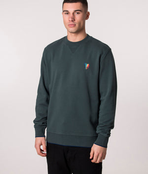 Broad-Stripe-Zebra-Emblem-Sweatshirt-Very-Dark-Green-PS-Paul-Smith-EQVVS