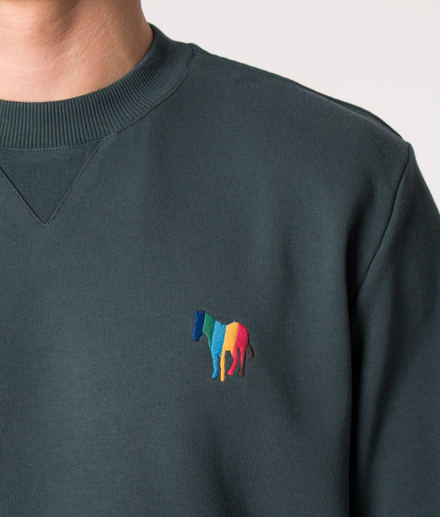 Broad-Stripe-Zebra-Emblem-Sweatshirt-Very-Dark-Green-PS-Paul-Smith-EQVVS