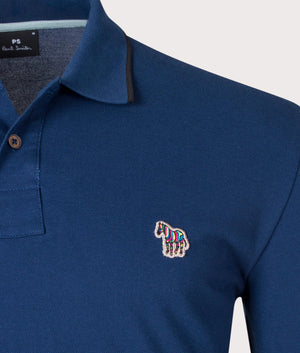 Long Sleeve Zebra Badge Polo Shirt