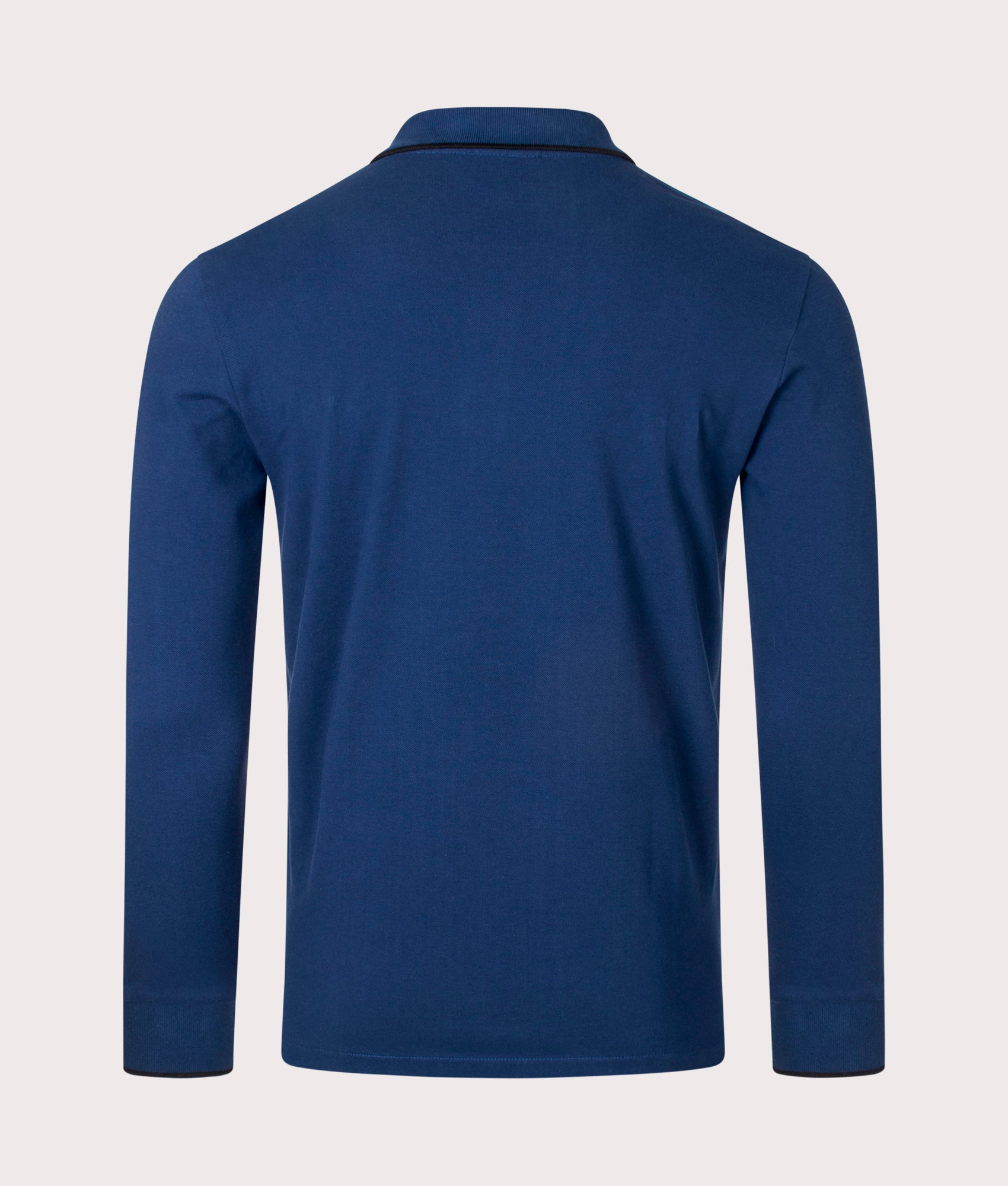 Regular Fit Long Sleeve Zebra Badge Polo Shirt