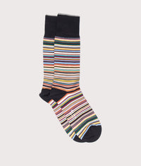 Signature Stripe Socks: 92A Multi Coloured 
