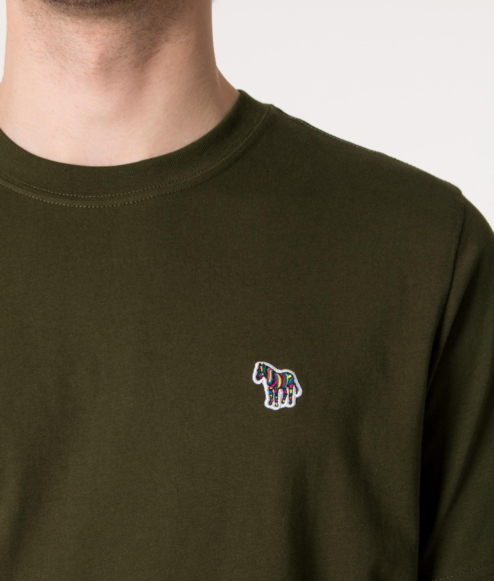 Colourblock-Zebra-Logo-T-Shirt-Olive-Green-PS-Paul-Smith-EQVVS