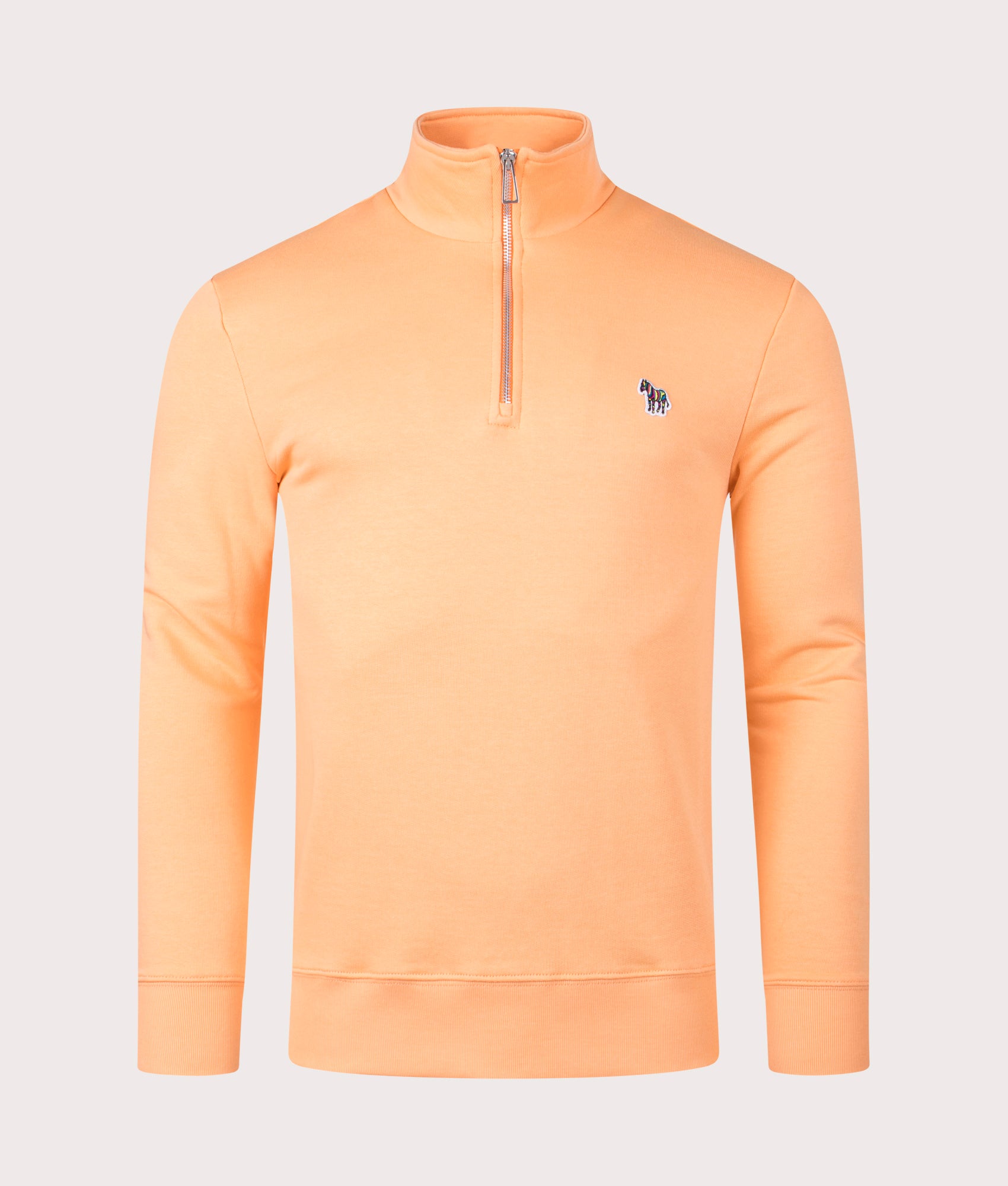 Quarter-Zip-Zebra-Logo-Sweatshirt-Orange-PS-Paul-Smith-EQVVS