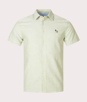 Relaxed-Fit-Broad-Stripe-Zebra-Logo-Short-Sleeve-Shirt-Pea-Green-PS-Paul-Smith-EQVVS