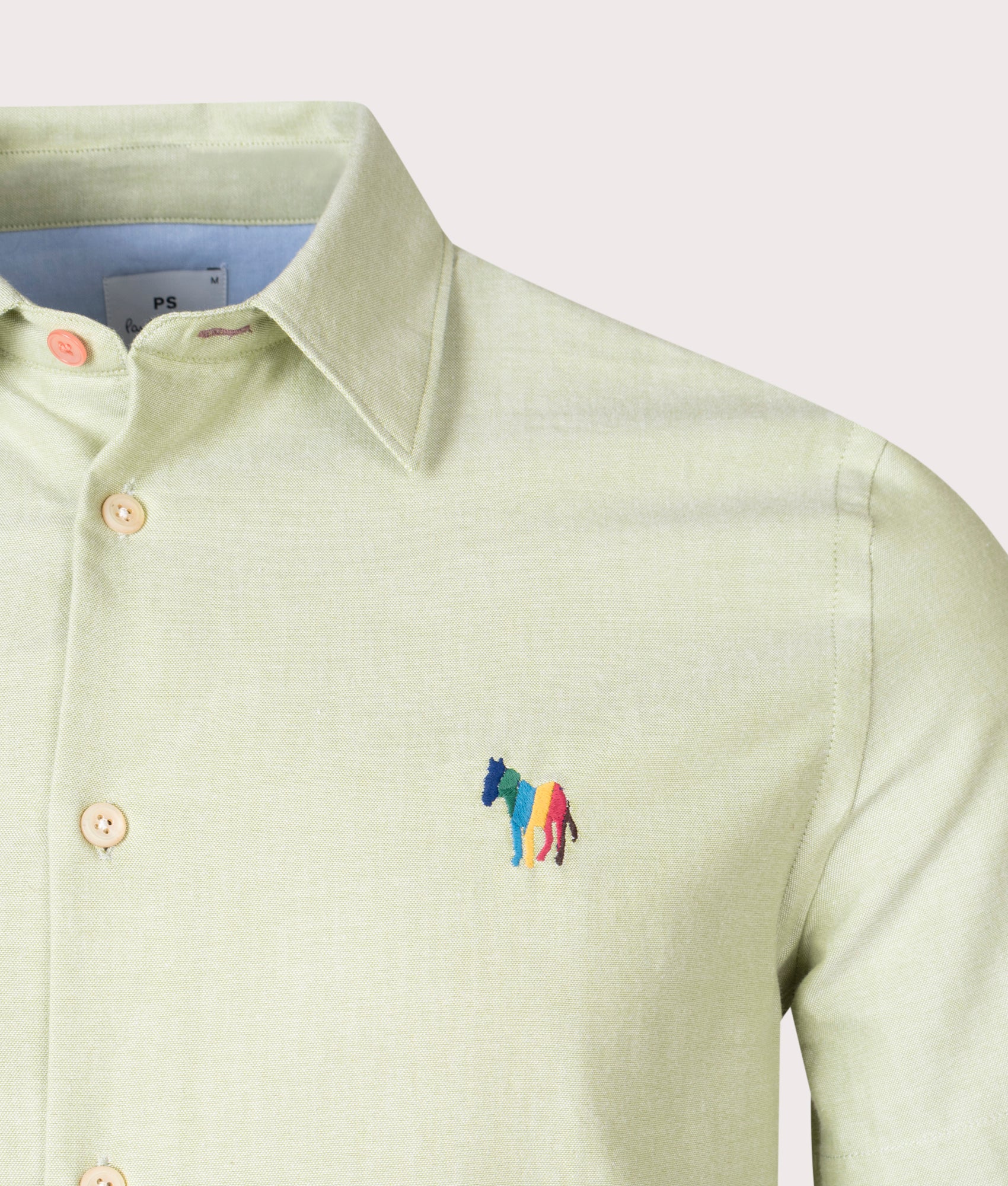 Relaxed-Fit-Broad-Stripe-Zebra-Logo-Short-Sleeve-Shirt-Pea-Green-PS-Paul-Smith-EQVVS