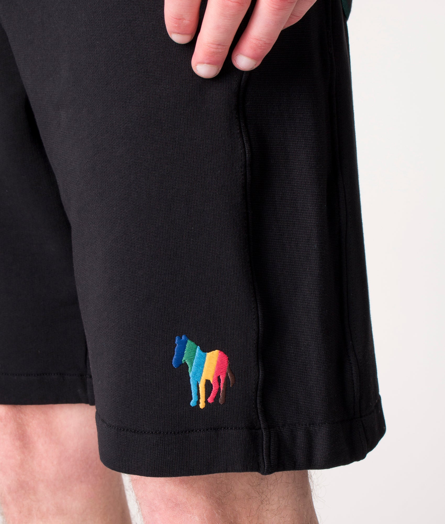 Regular Fit Broad Stripe Sweat Shorts