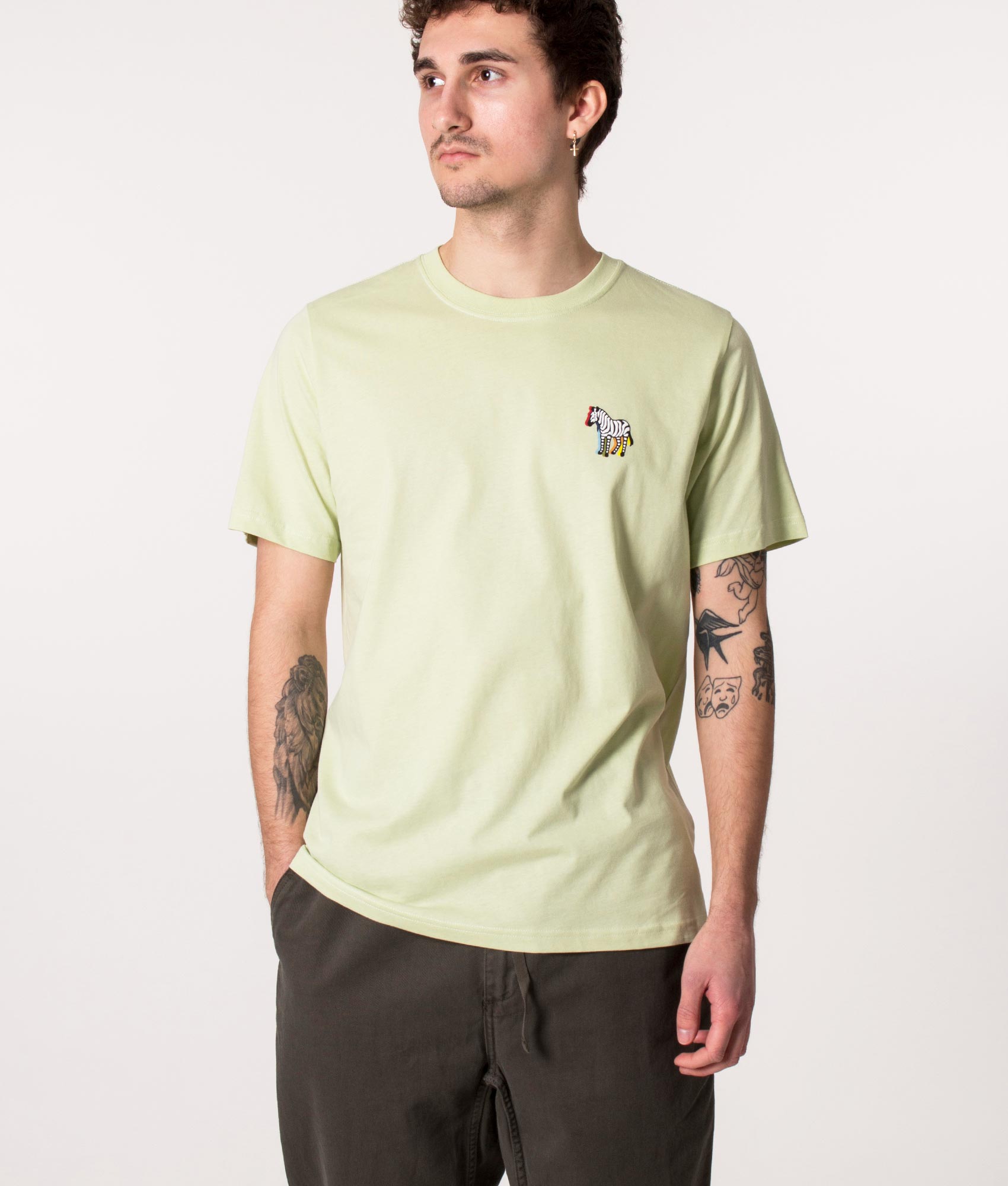 Black-and-White-Zebra-Logo-T-Shirt-Green-PS-Paul-Smith-EQVVS