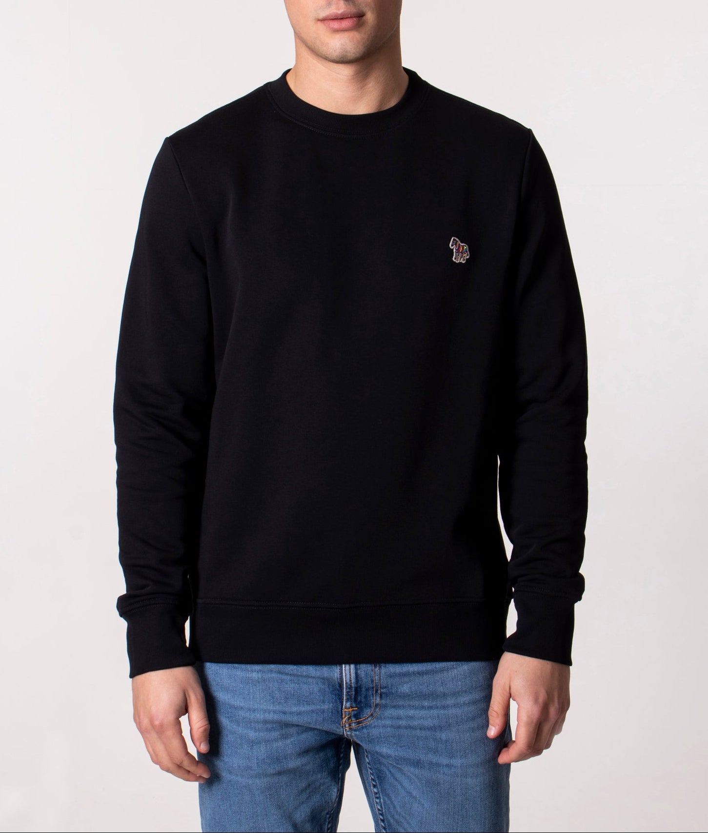 PS Paul Smith Zebra Logo Sweatshirt in Black at EQVVS Menswear.