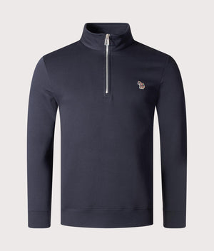 Quarter-Zip-Zebra-Logo-Sweatshirt-Very-Dark-Navy-PS-Paul-Smith-EQVVS