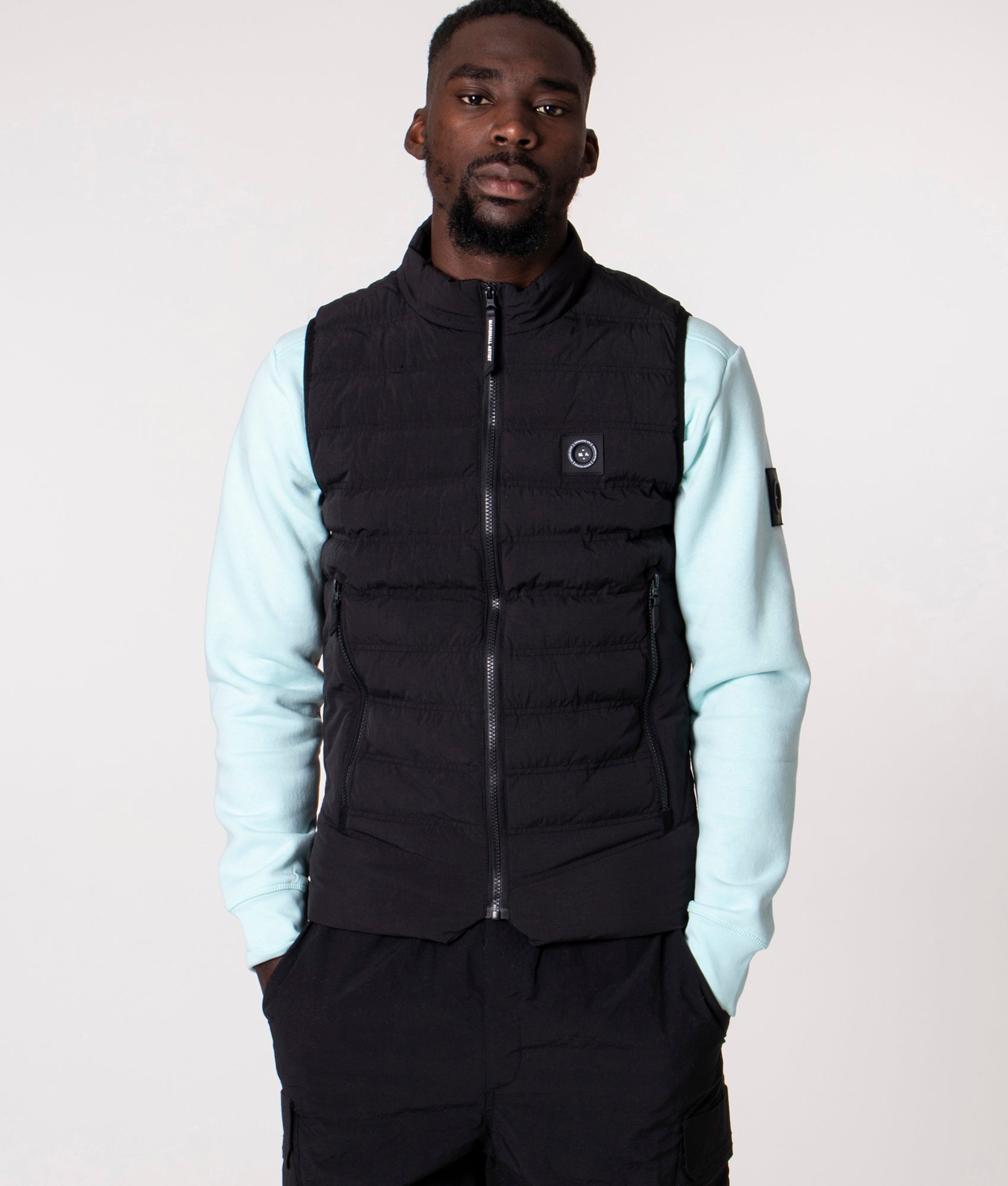 Lightweight-Bubble-Gilet-Black-Marshall-Artist-EQVVS