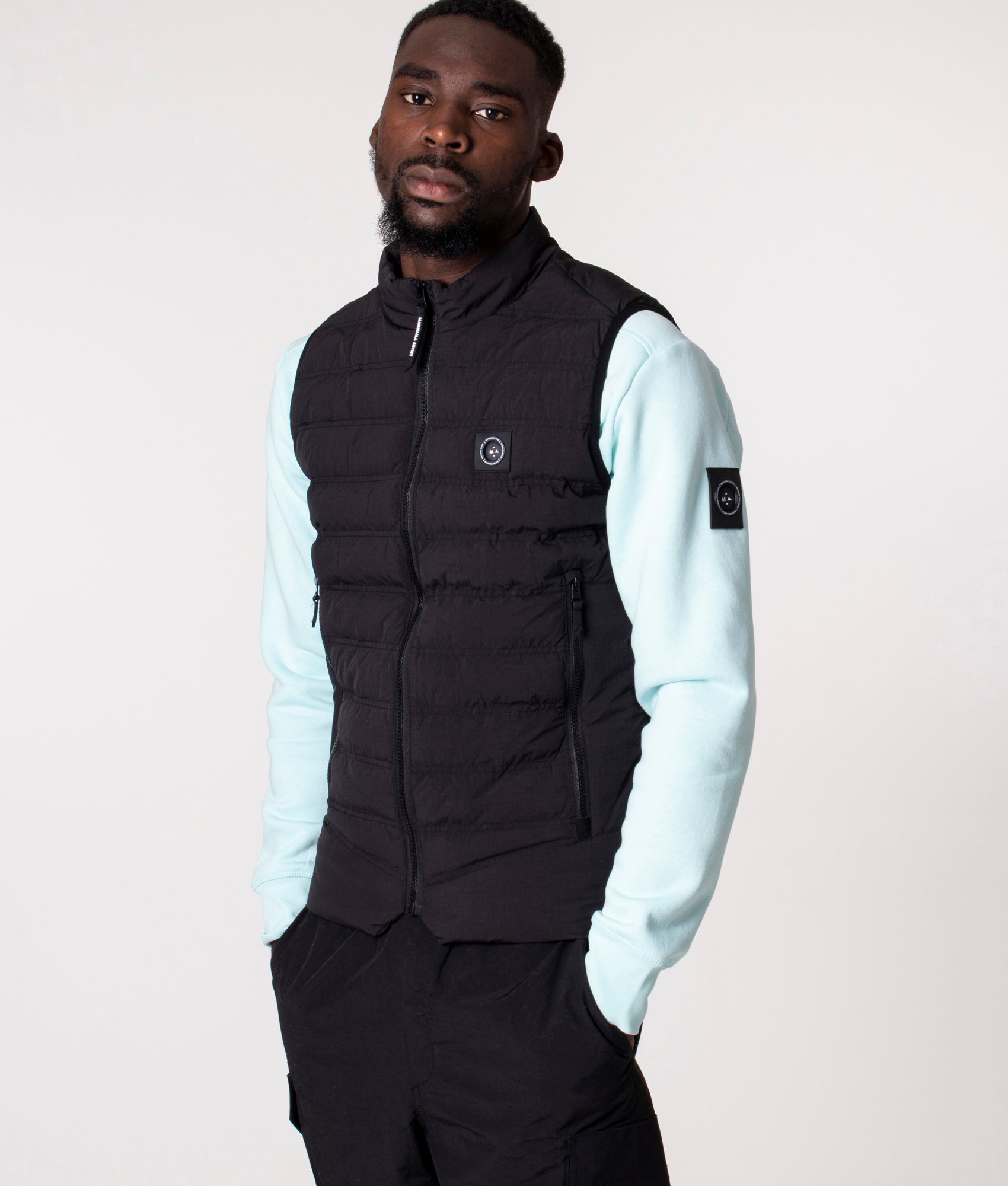 Lightweight-Bubble-Gilet-Black-Marshall-Artist-EQVVS
