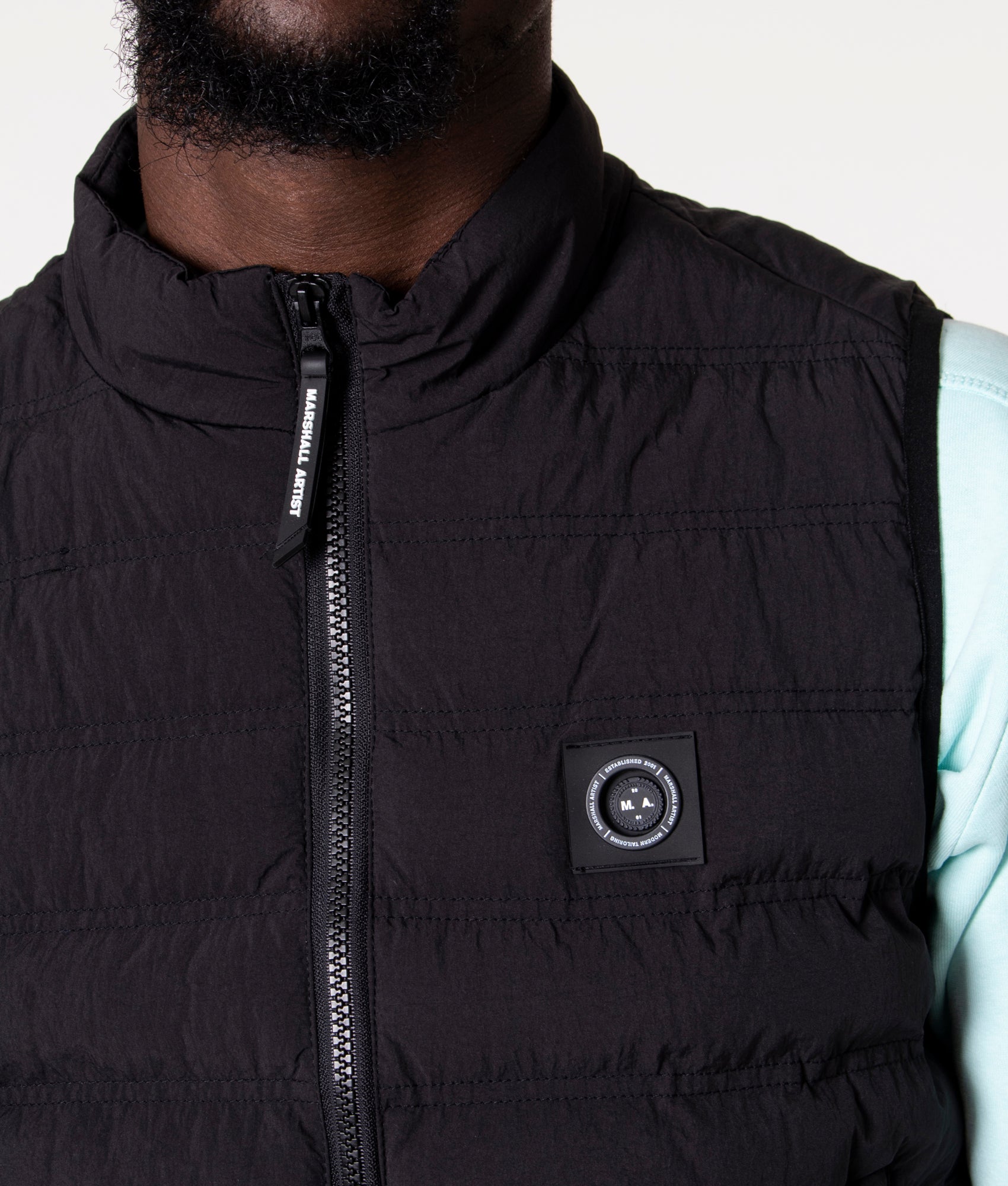 Lightweight-Bubble-Gilet-Black-Marshall-Artist-EQVVS