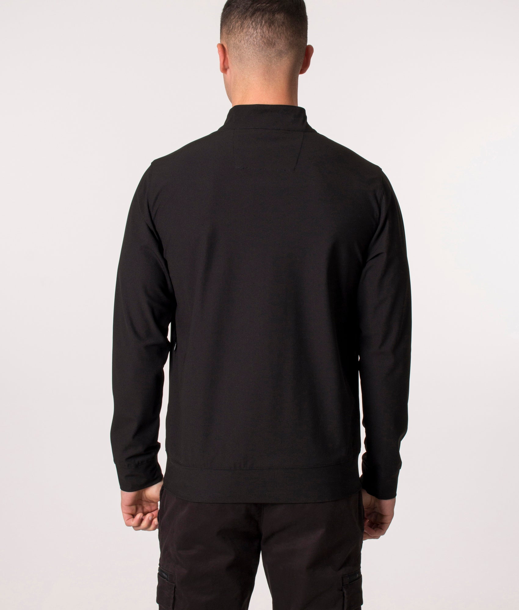 Softshell Training Long Sleeve T-Shirt in Black by Marshall Artist at EQVVS Model Back