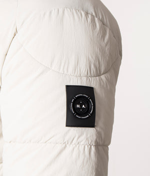 Transalpino Bubble Jacket in Bone by Marshall Artist at EQVVS Model Sleeve Detail