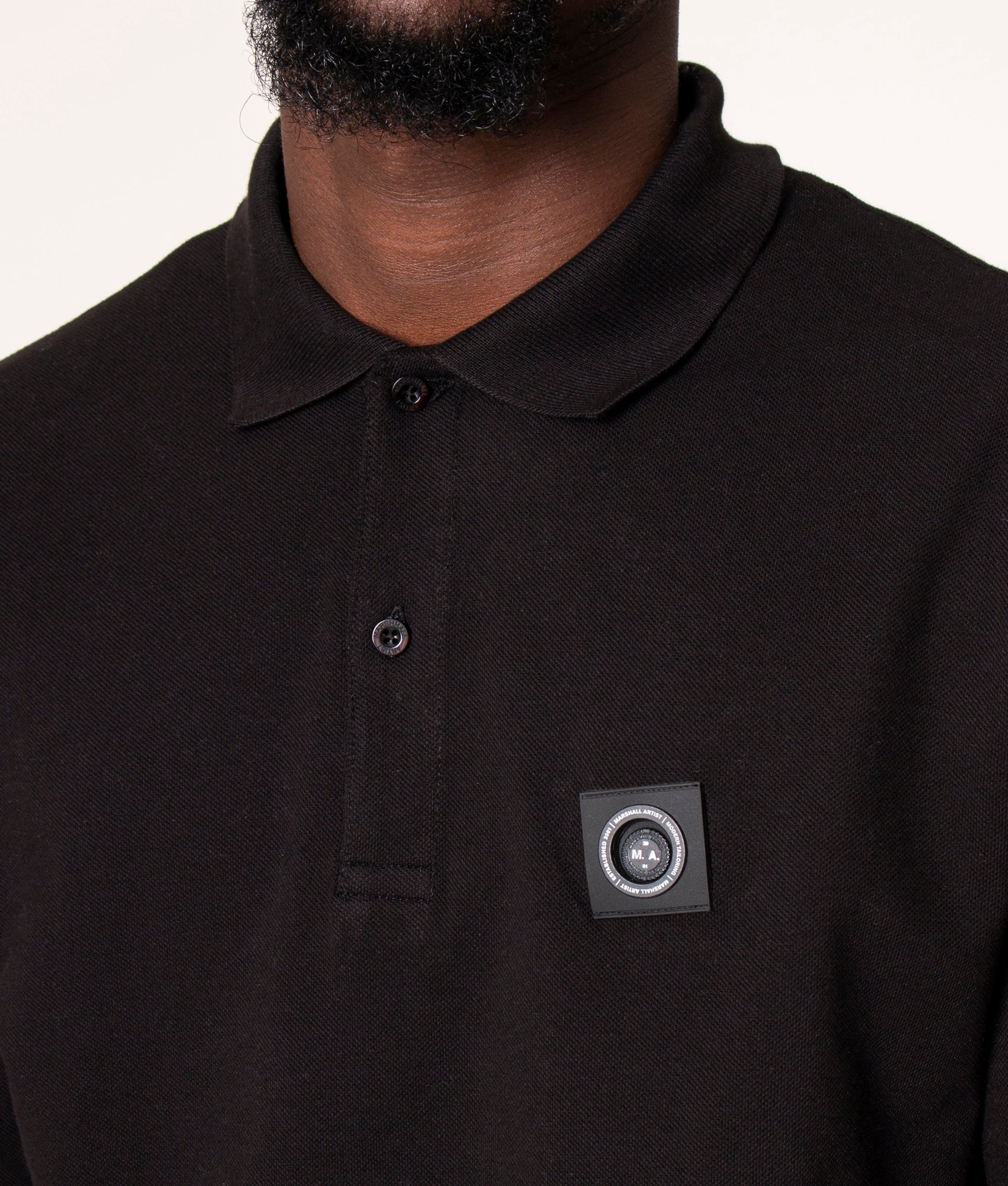 Long-Sleeve-Siren-Polo-Shirt-Black-Marshall-Artist-EQVVS
