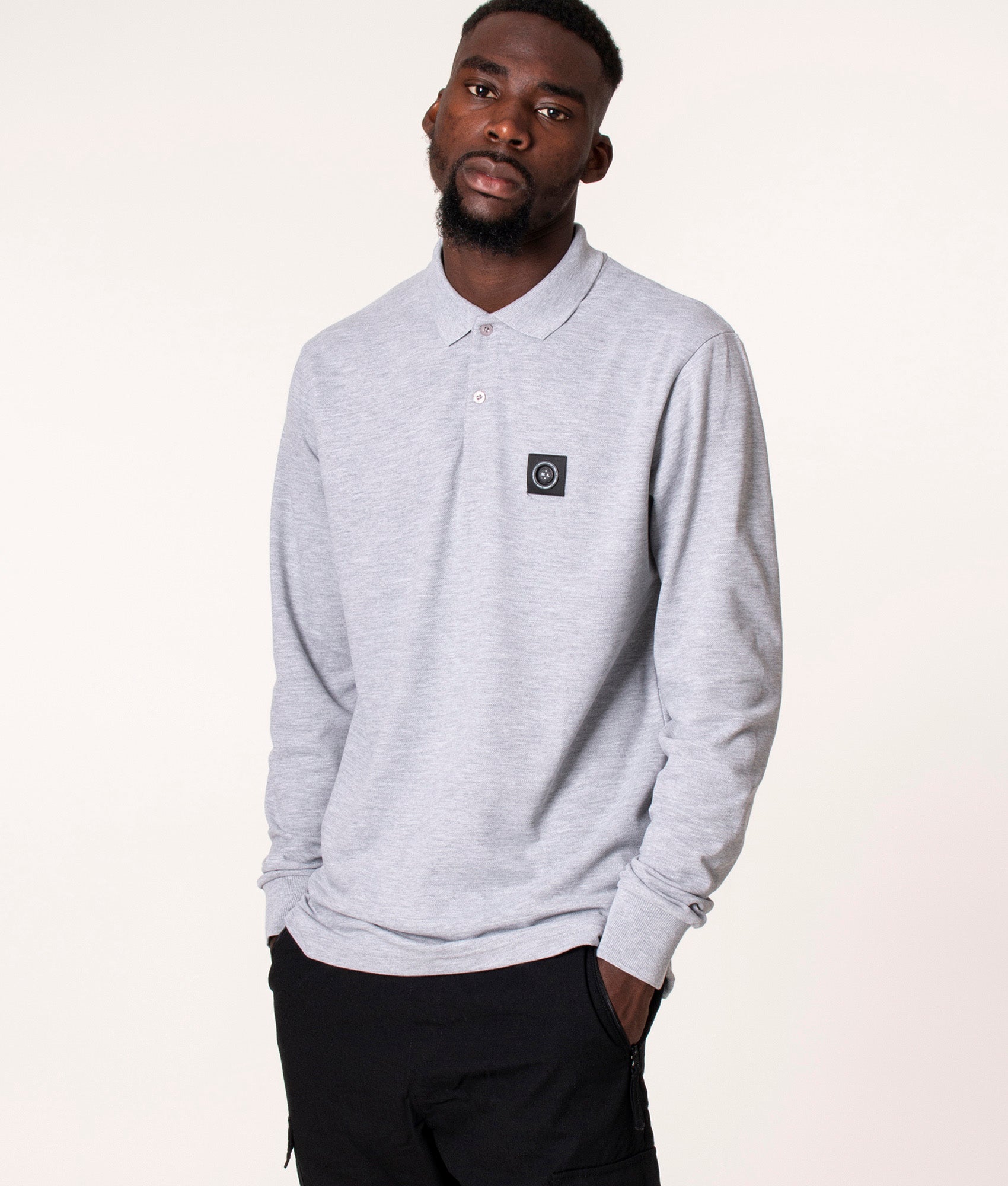 Long-Sleeve-Siren-Polo-Shirt-Grel-Marl-Marshall-Artist-EQVVS