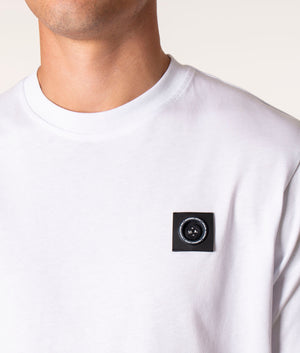 Siren T-Shirt in Core White, Marshall Artist, EQVVS,  Front Model Detail Shot