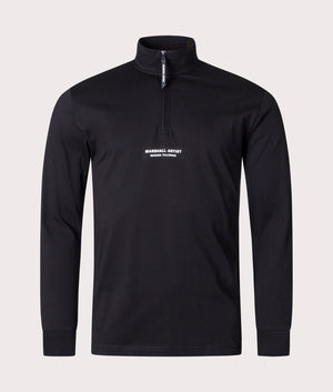 Quarter-Zip-Injection-Sweatshirt-Black-Marshall-Artist-EQVVS