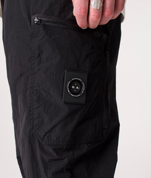 Regular-Fit-Krinkle-Nylon-Cargos-Black-Marshall-Artist-EQVVS