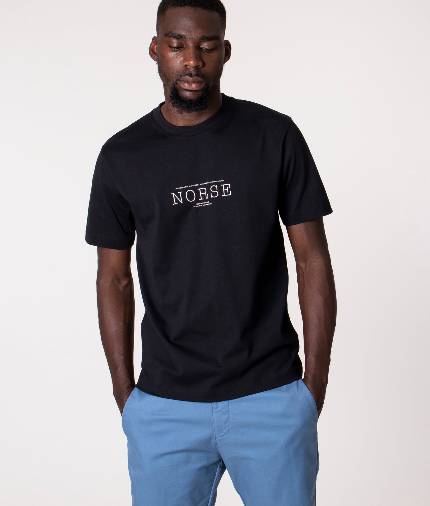 【関税込み】NORSE PROJECTS ブラック Johannes Tシャツ 46571_2ff5d18ec9-n01-0688-9999