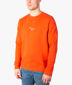 Vagn-Nautical-Logo-Sweatshirt-Rescue-Orange-Norse-Projects-EQVVS 