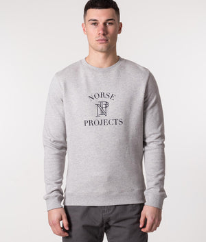 Vagn-Crest-Logo-Sweatshirt-Light-Grey-Melange-Norse-Projects-EQVVS