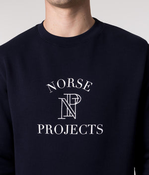 Vagn-Crest-Logo-Sweatshirt-Dark-Navy-Norse-Projects-EQVVS