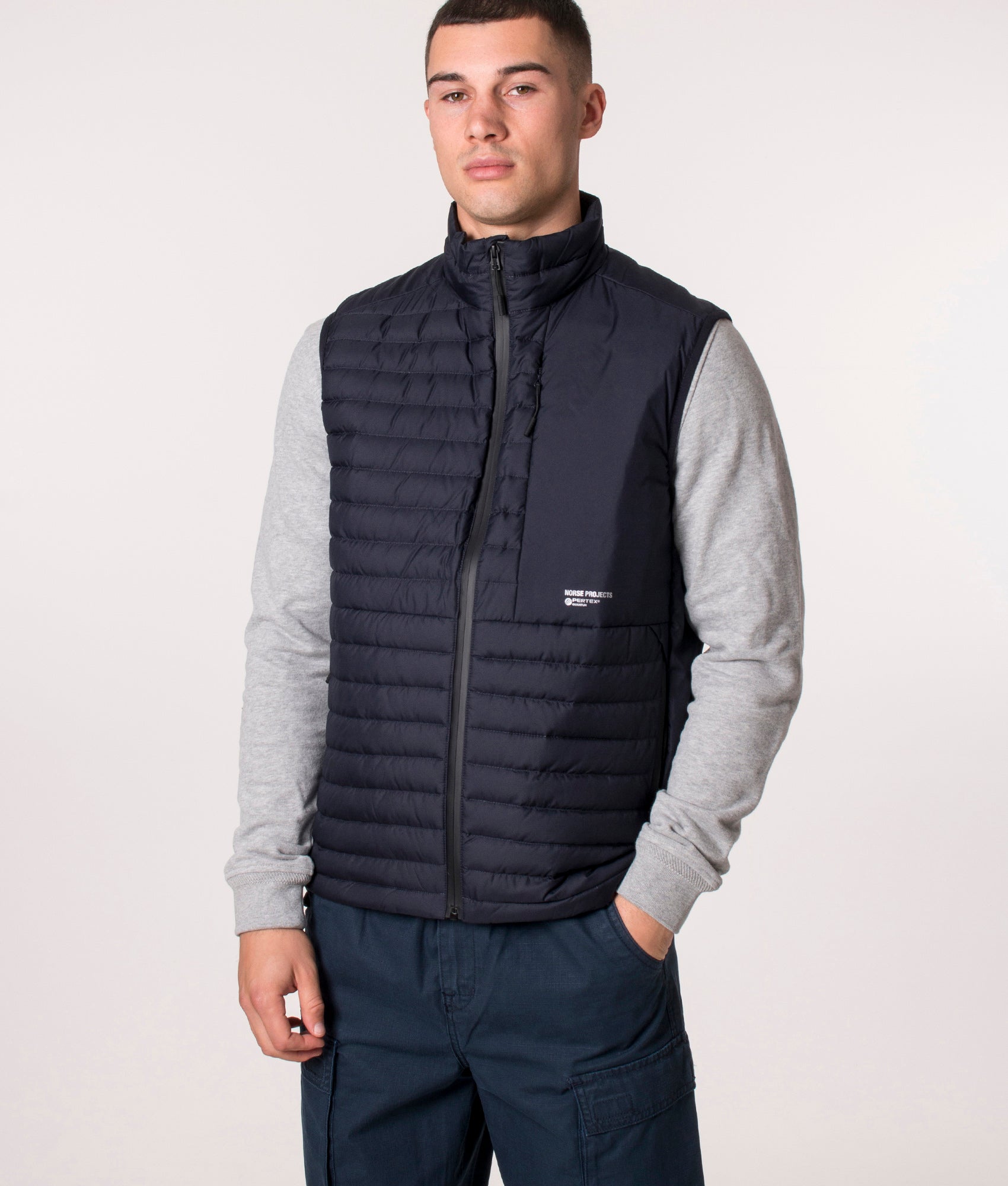 Norse Projects Birkholm Light Down Pertex Gilet Dark Navy | EQVVS