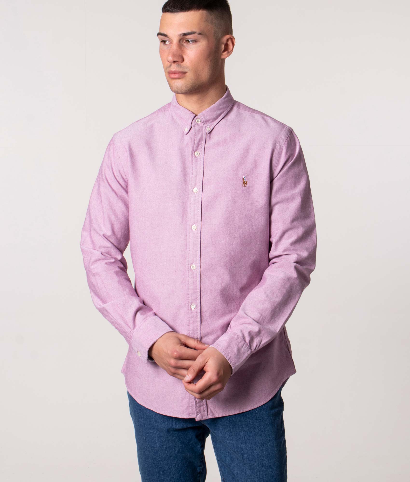 Slim-Fit-Oxford-Sport-Shirt-Crimson/White-Polo-Ralph-Lauren-EQVVS