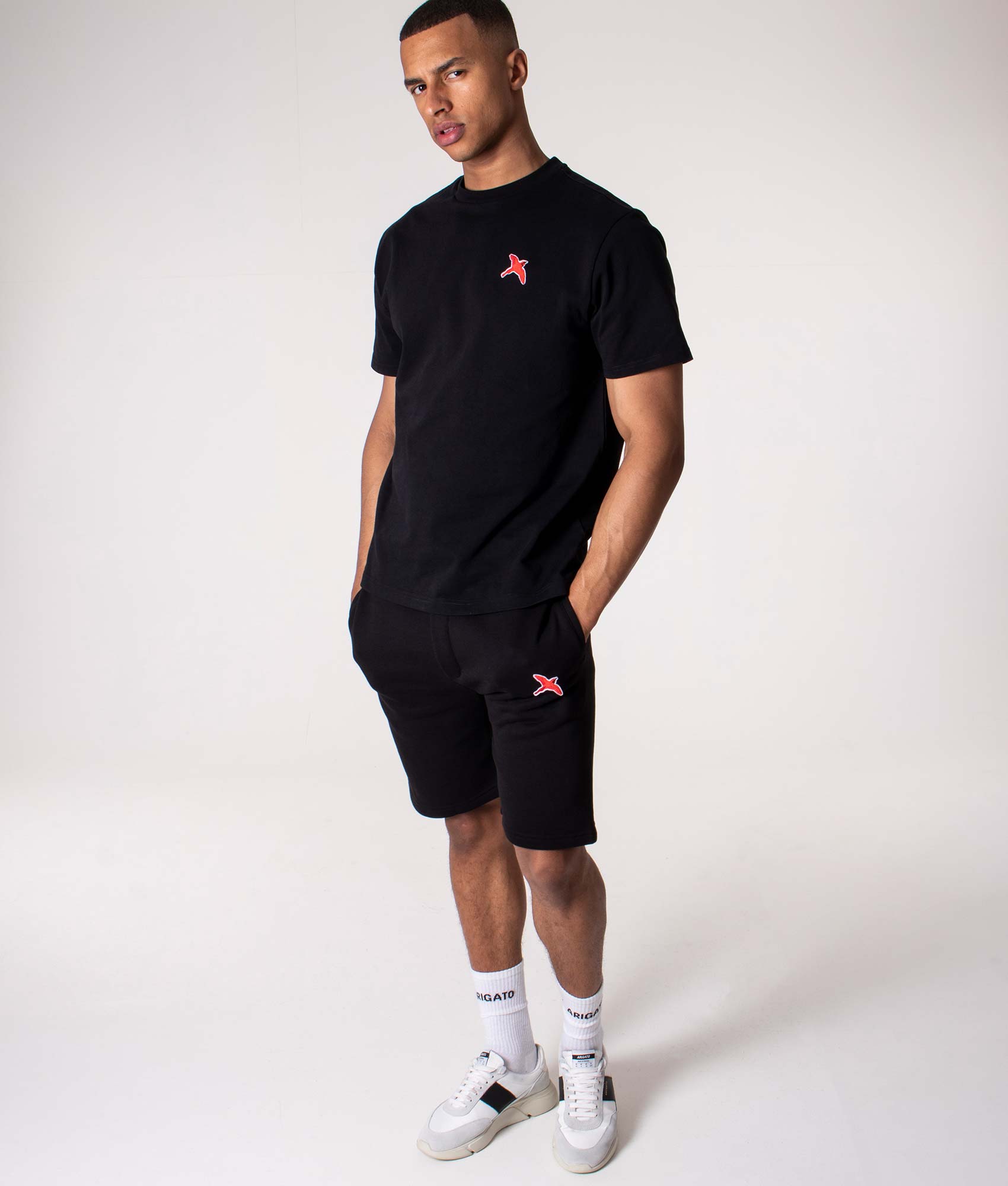 Relaxed-Fit-Rouge-Bee-Bird-Sweat-Shorts-Black-Axel-Arigato-EQVVS