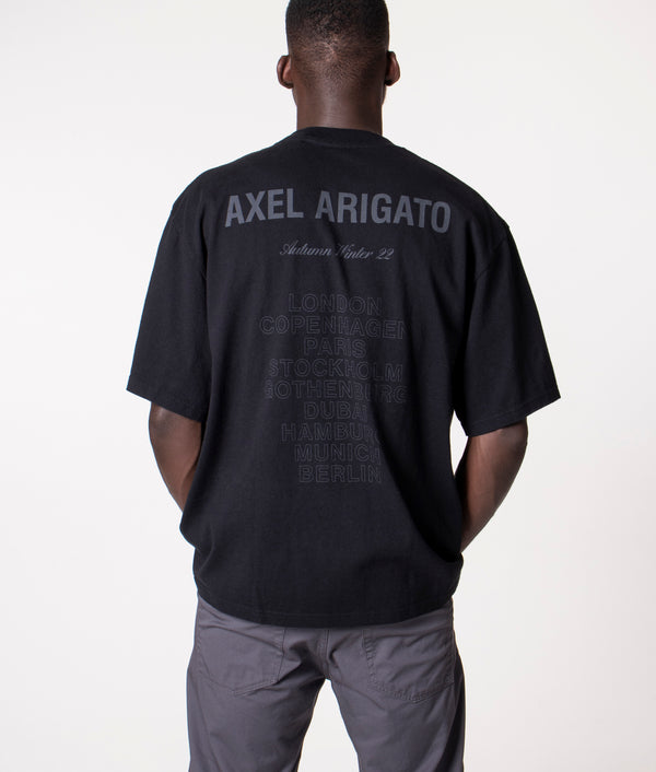 【関税込み】Axel Arigato ブラック Optic ディストレス Tシャツ AXEL ARIGATO - Optic Distressed T-Shirt